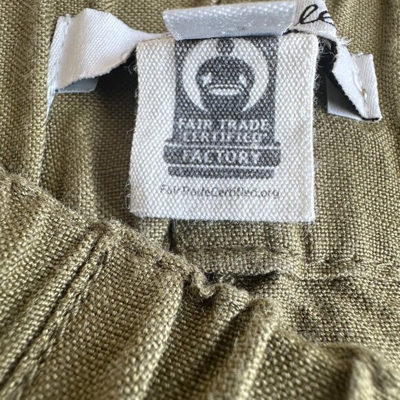 Madewell Women's Linen Blend Wide Leg Pant, Vintage Moss Green Size S - Picture 9 of 14